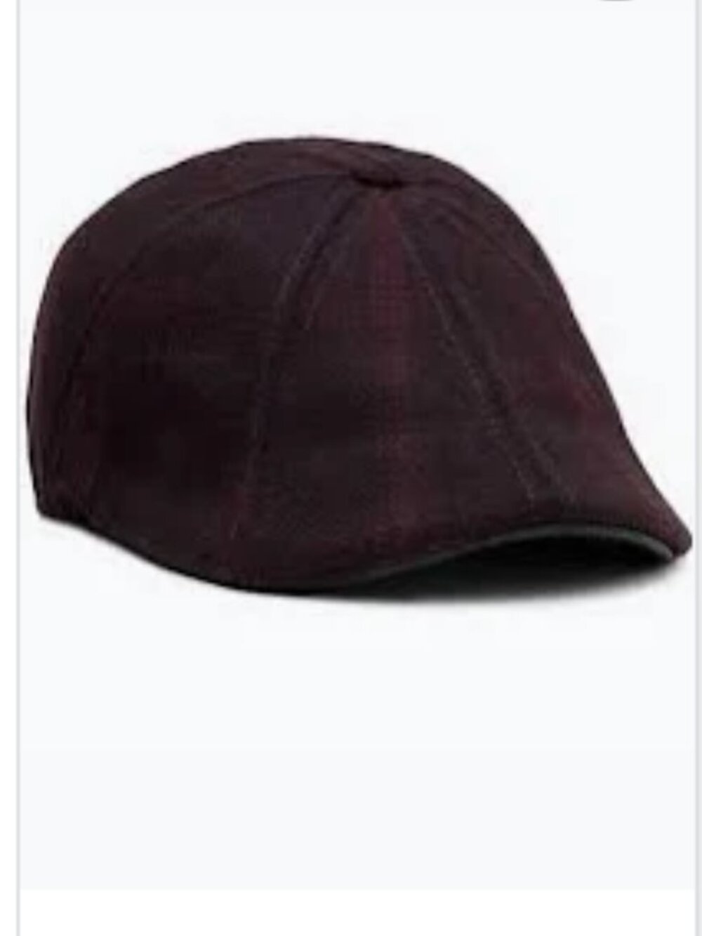 Boston Scally Co. The Blood Rose Peaky - Maroon Plaid Men's Hat